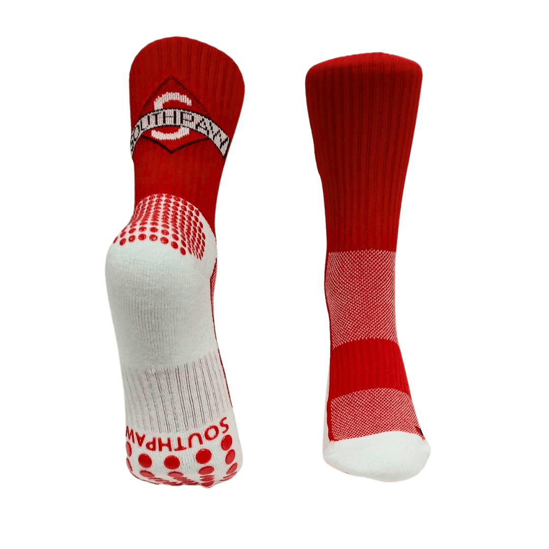 Southpaw Officials red combat socks I The Best boxing socks in the world with moisture wicking material, blister prevention and grips