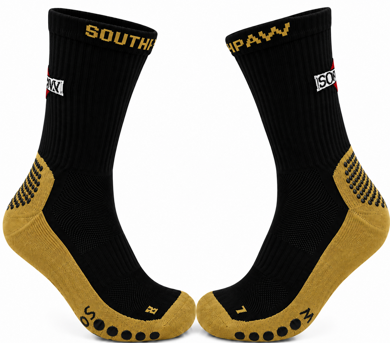 Black & Gold Boxing Socks – Southpaw First Access