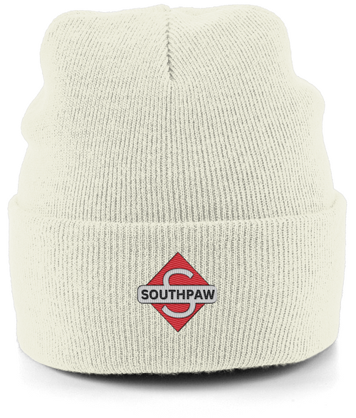 White Cuffed Beanie | Warm Knit White Hat for Winter, Streetwear and Training | Comfortable Beanie for Boxing, MMA, Wrestling and fitness goers