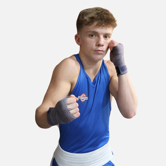 Blue Amateur Boxing Kit | Competition Vest & Shorts